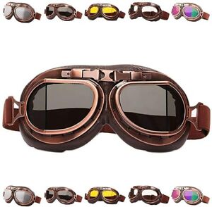 Retro Vintage Aviator Pilot Motorcycle Cruiser Scooter Biker Goggles For BMW