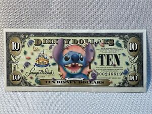 2005 Walt Disney Dollar $10 Ten Dollar Bill D Series Lilo & Stitch