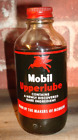 VINTAGE MOBIL OIL UPPERLUBE GLASS BOTTLE W/ PEGASUS - EXTREMELY RARE - ORIGINAL