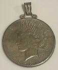 ESTATE 1928 Liberty $1 One Dollar Peace Silver Coin Pendant-NR