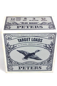 Vintage PETERS Shotgun Shell Target Loads Blue Magic 12 Gauge EMPTY BOX