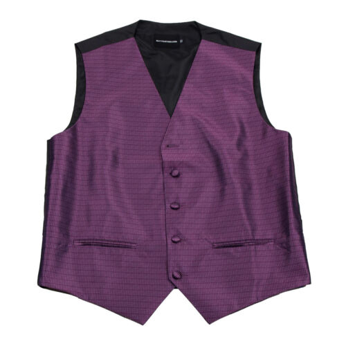 Men's Purple Pattern Tuxedo Vest Formals Weddings Proms Fashion Waistcoat