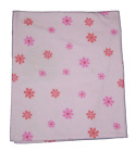 Carters Pink Orange Flowers Baby Blanket Micro Fleece Security Lovey 34x27