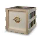 Upright Stackable Wood Record Storage Crate Organizer 40 Albums Natural Indoor