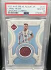 2022 National Treasures FIFA World Cup Material Lionel Messi Patch /99 PSA 10