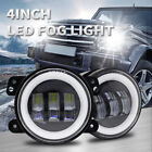 Pair 4 Inch LED Fog Lights Lamp for Jeep Wrangler JK TJ LJ Dodge Journey Charger (For: More than one vehicle)