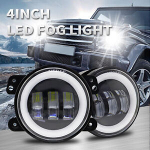 Pair 4 Inch LED Fog Lights Lamp for Jeep Wrangler JK TJ LJ Dodge Journey Charger (For: 2006 Jeep Wrangler)