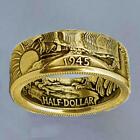 Gold Rings for Men Jewelry Party Morgan Coin Silver Band Rings Jewelry Size 7-13