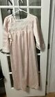 Vintage Christian Dior Nightgown Maxi Long Lace Victorian Pink