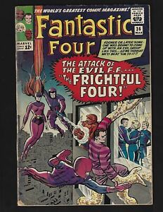 Fantastic Four #36 VG- Kirby 1st Medusa & Frightful Four Avengers X-Men