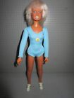 VINTAGE 1974 KENNER DUSTY DOLL WITH PALE  BLUE SWIMSUIT & GREEN/WHITE SHOES--VGC