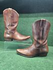 Size EU 46/USA 13 Men-Sancho Brown Leather Western Pull-On Boots/Style 6906