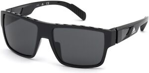 Adidas Sport SP0006 shiny black smoke lenses 01A Sunglasses