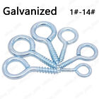 Galvanized Steel Eye Hooks Turned Eye Bolts Self Tapping Screws 1# 2# 3# 4#-14#