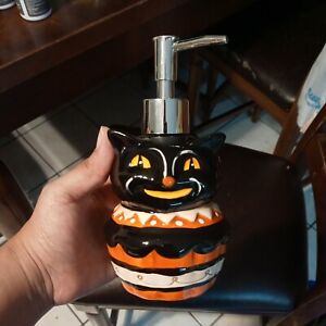 Johanna Parker Black Cat Halloween Soap Dispenser