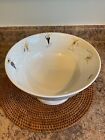 Pottery Barn Reindeer Large Pedestal Serving Bowl Beautiful 11 inches
