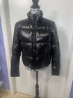 Ralph Lauren Womens Jacket Coat Black Down Puffer Packable Shiny Patch Size M