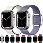 Genuine Leather Modern Buckle Strap Band For Apple Watch Ultra SE 9/8/7/6/5/4/3