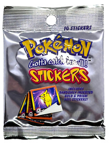 1999 Pokemon Artbox Stickers Series 1 Factory Sealed Booster Pack