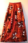 NATIVE AMERICAN Indian Long Floral Ethnic  BROWN SKIRT