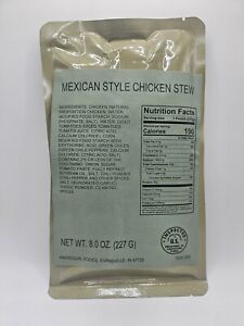 USGI Ration Entree - Mexican Style Chicken Stew - Army Meal Ready to Eat