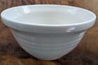 Roseville Pottery Heavy White Band Mixing Bowl 4 Qt