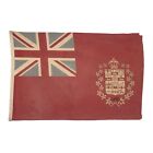 Antique Cotton Canada Red Ensign Flag Cloth Canadian Union Jack Beaver Vintage