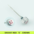 SKX007 Crown Red ‘S’ Mod Parts Polished Finish for 7S26 NH35 NH36