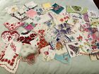 Lot Of 52 Vintage Handkerchiefs Hankies Valentine Christmas Screen Print More