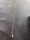 18k gold chain and pearl pendant necklace preowned