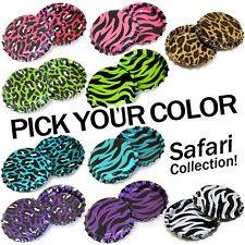 50 Safari Bottle Caps PICK A COLOR Zebra Cheetah Colors Linerless