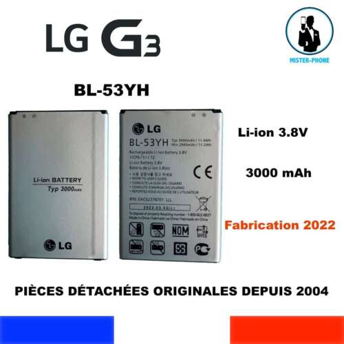 ORIGINAL LG BL-53YH 3.8V 3000mAh OEM G3 STYLUS SCREEN BATTERY ORIGINAL BATTERY ACCU