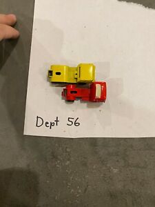 Yat Ming Majorette Semi Trucks Tractor Lot of 2 Yellow and Red  1/64