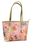 Spartina 449 Flamingo Floral Retreat Beach Tote Clear Shoulder Bag Large New