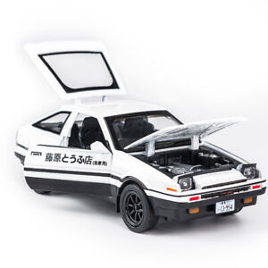 1:28 Initial D Toyota TRUENO AE86 Diecast Model Car Toy Collection Sound Light
