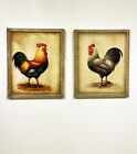 New in Box Set of 2 Rooster Rustic Wall Art Shabby Chic Farmhouse Kitchen Decor