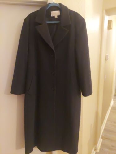 Andrea Women's Long Gray Wool Coat Size 20