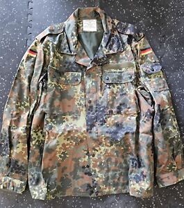 Army Jacket German Military  Combat Flecktarn Camo vintage shirt jacket 42-44R