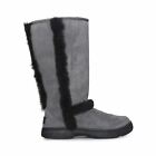 UGG SUNBURST GREY TALL SUEDE SHEARLING WINTER WOMEN'S BOOTS SIZE US 10/UK 8 NEW