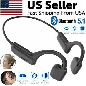 Bone Conduction Headphones Bluetooth 5.1 Wireless Earbuds Outdoor Sport Headset