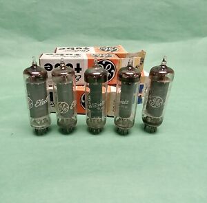 Vintage Audio (lot of 5) 6CU5 GE General Electric NOS Beam Power Tubes like EL84