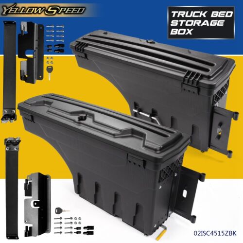 Truck Bed Storage Tool Box Fit For 2007-2019 Chevy Silverado GMC Sierra 1500 2Pc