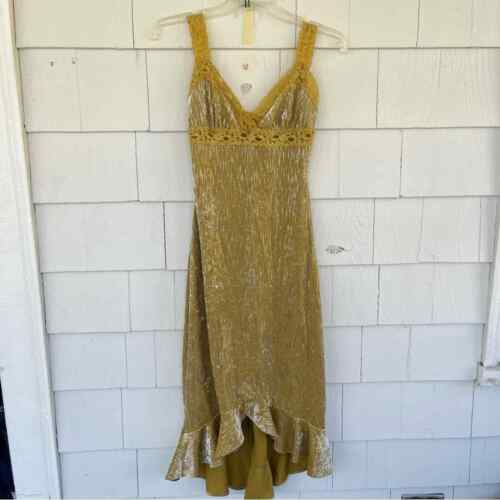 Betsey Johnson Vintage 2000s Crushed Velvet Fitted Tank Slip Dress size Small/P