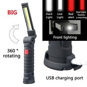 New Listing90000LM LED COB Work Light Magnetic Rechargeable Flashlight Fold Tactical Torch