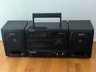 Sony CFS-1025 Portable Boombox AC/DC FM/AM Cassette RCA Line-In Tested (Read)