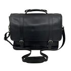 Kenneth Cole Reaction Leather Laptop Messenger Briefcase Crossbody Bag Flapover