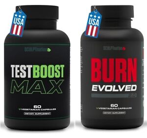 New Sculptnation TEST BOOST Max & Burn Evolved Testosterone Strength Weight Loss