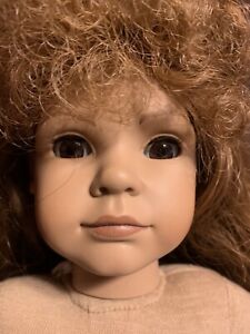 New ListingHeidi Ott Doll 18 Inch Auburn Hair Long Wavy Brown Eyes Green Dress Vintage