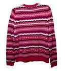 Talbots Wool Cardigan Sweater Medium  Fair Isle Nordic Lambswool