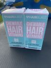 Lot Of 2 - HAIRBURST WOMEN CHEWABLE HEALTHY HAIR VITAMINS 60 PASTILLES 30 DAYS